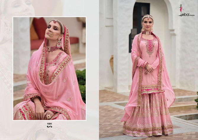 Armani Vol 5 By Eba Faux Georgette Wedding Wear Readymade Suits Wholesale Market In Surat